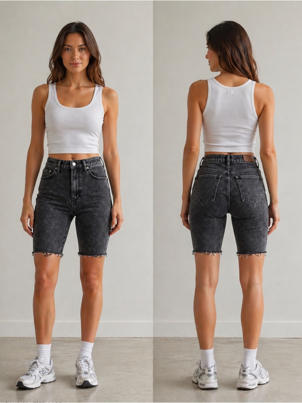 True Religion Acid-Wash Denim Cutoff Shorts